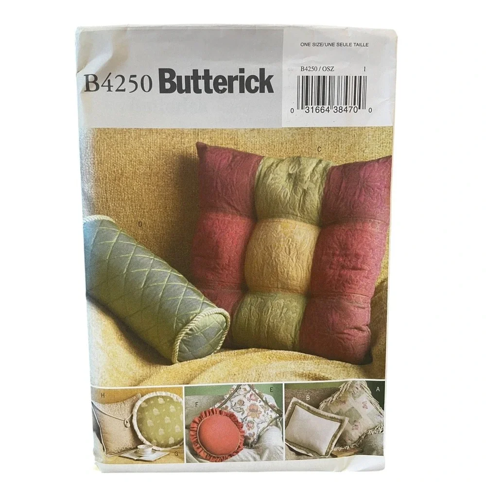 Butterick B4250 Accent Pillow Covers One Size Home Decor Pattern UNCUT FF